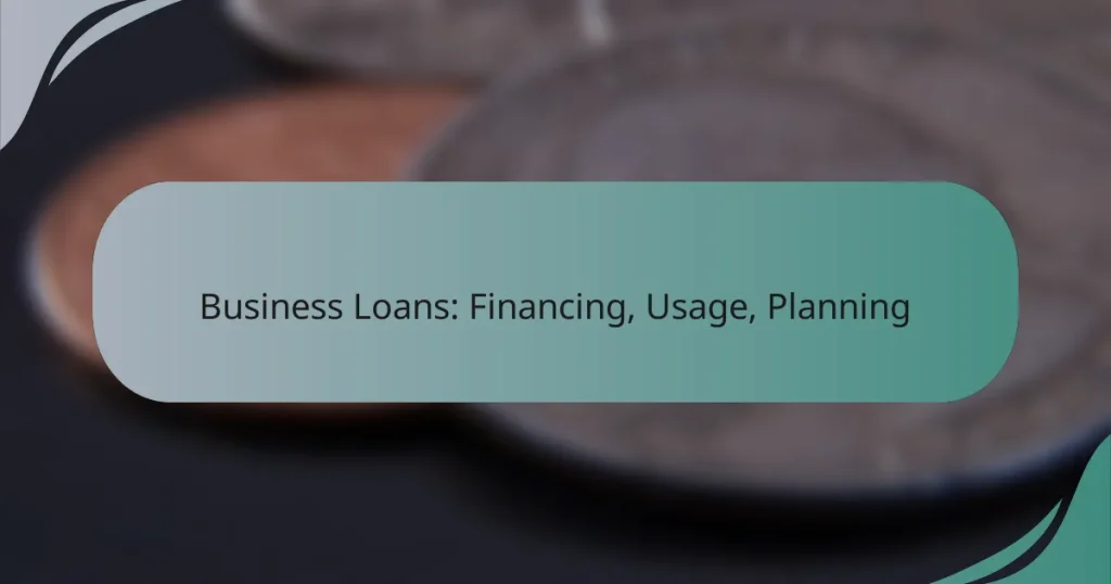 Business Loans: Financing, Usage, Planning