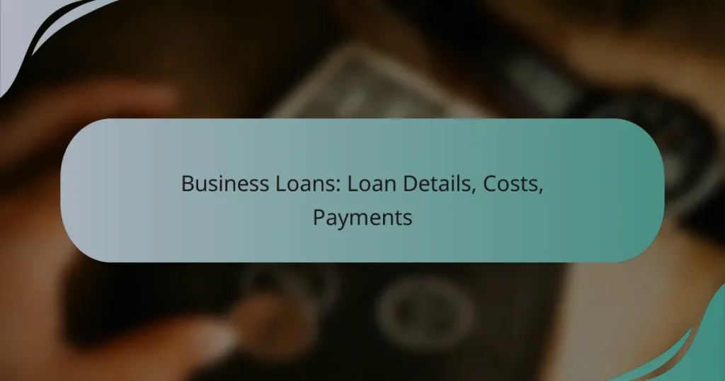 Business Loans: Loan Details, Costs, Payments