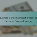 Business loans: The impact of loans on business, Finance, Planning