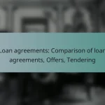 Loan agreements: Comparison of loan agreements, Offers, Tendering