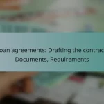 Loan agreements: Drafting the contract, Documents, Requirements