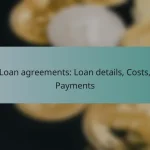 Loan agreements: Loan details, Costs, Payments