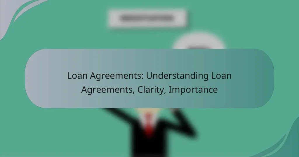 Loan Agreements: Understanding Loan Agreements, Clarity, Importance