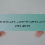 Personal Loans: Customer Service, Advice, and Support