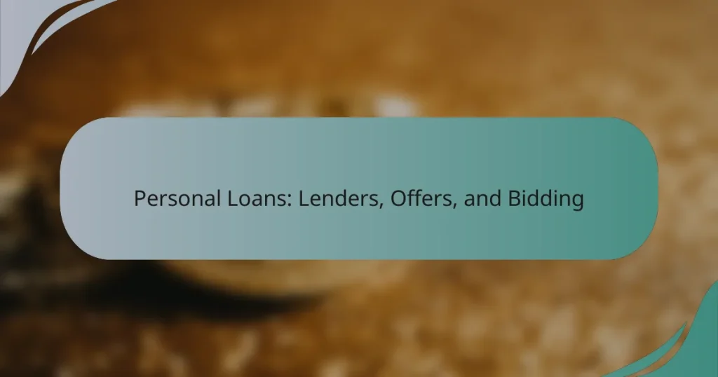 Personal Loans: Lenders, Offers, and Bidding
