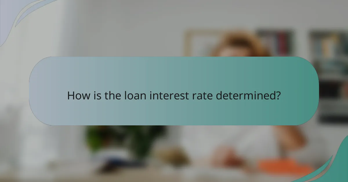 How is the loan interest rate determined?